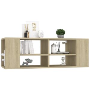 vidaXL Meuble TV mural Chêne sonoma 102x35x35 cm Aggloméré