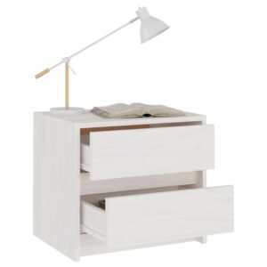 vidaXL Tables de chevet 2 pcs Blanc 40x30