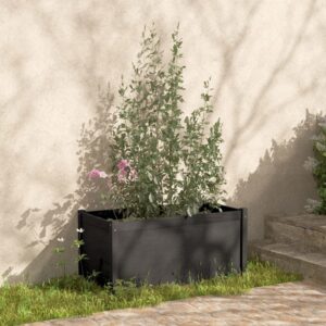 vidaXL Jardinières 2 pcs Gris 100x50x50 cm Bois de pin massif