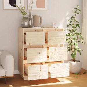 vidaXL Buffets 2 pcs 32x34x75 cm Bois massif de pin