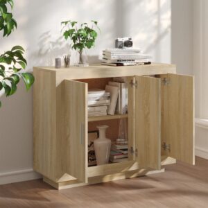 vidaXL Buffet Chêne sonoma 92x35x75 cm Bois d'ingénierie